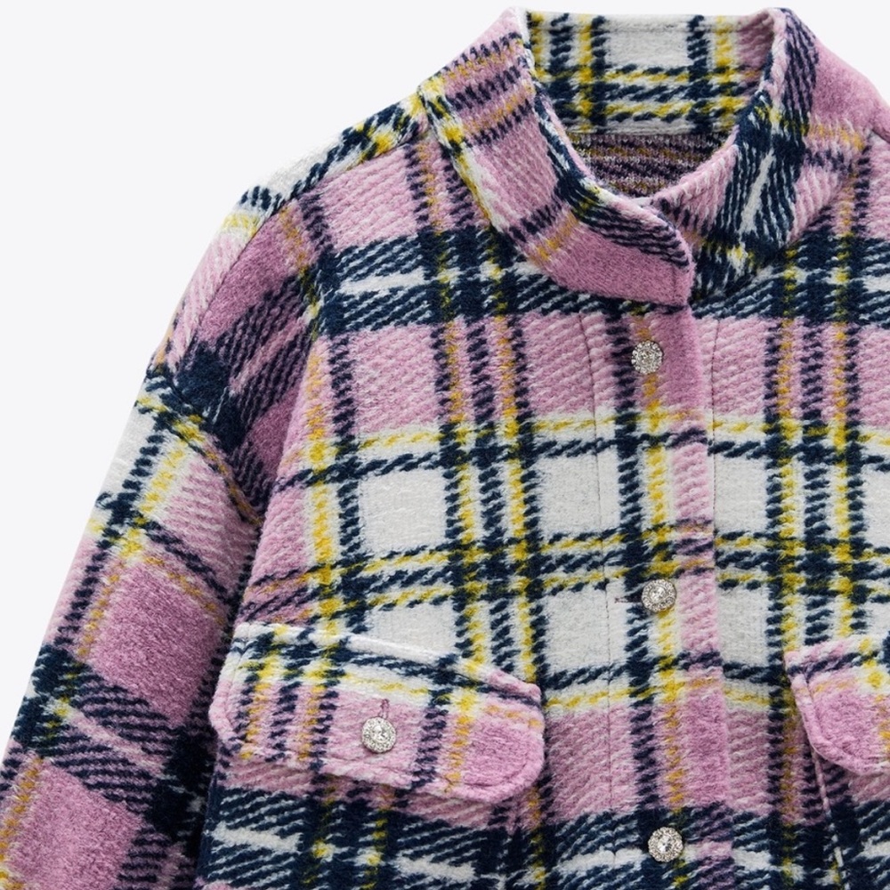 Zara Plaid Shirt Shacket Size M